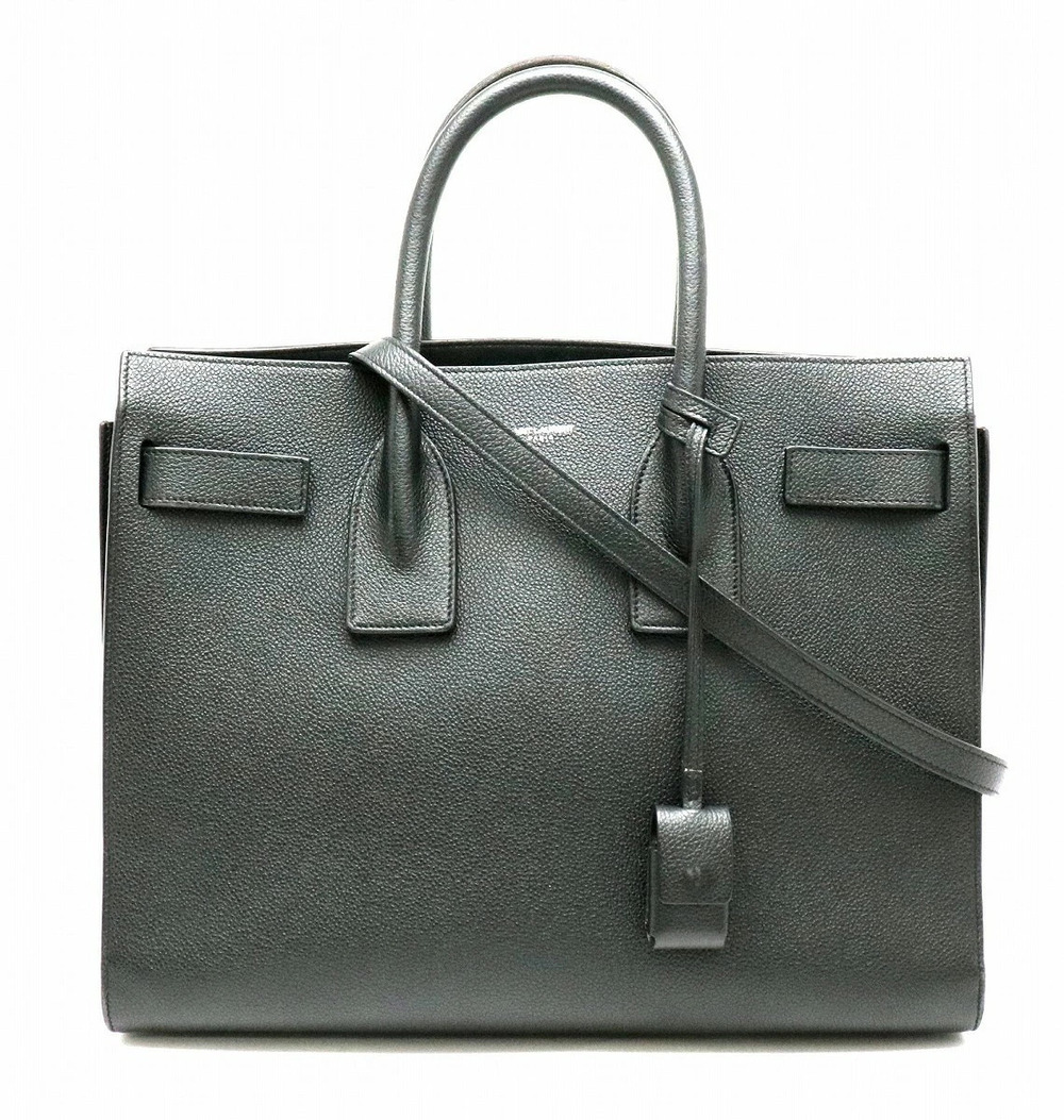 Saint Laurent Yves Yves YSL Sac de Jour Shoulder Handbag Leather Black